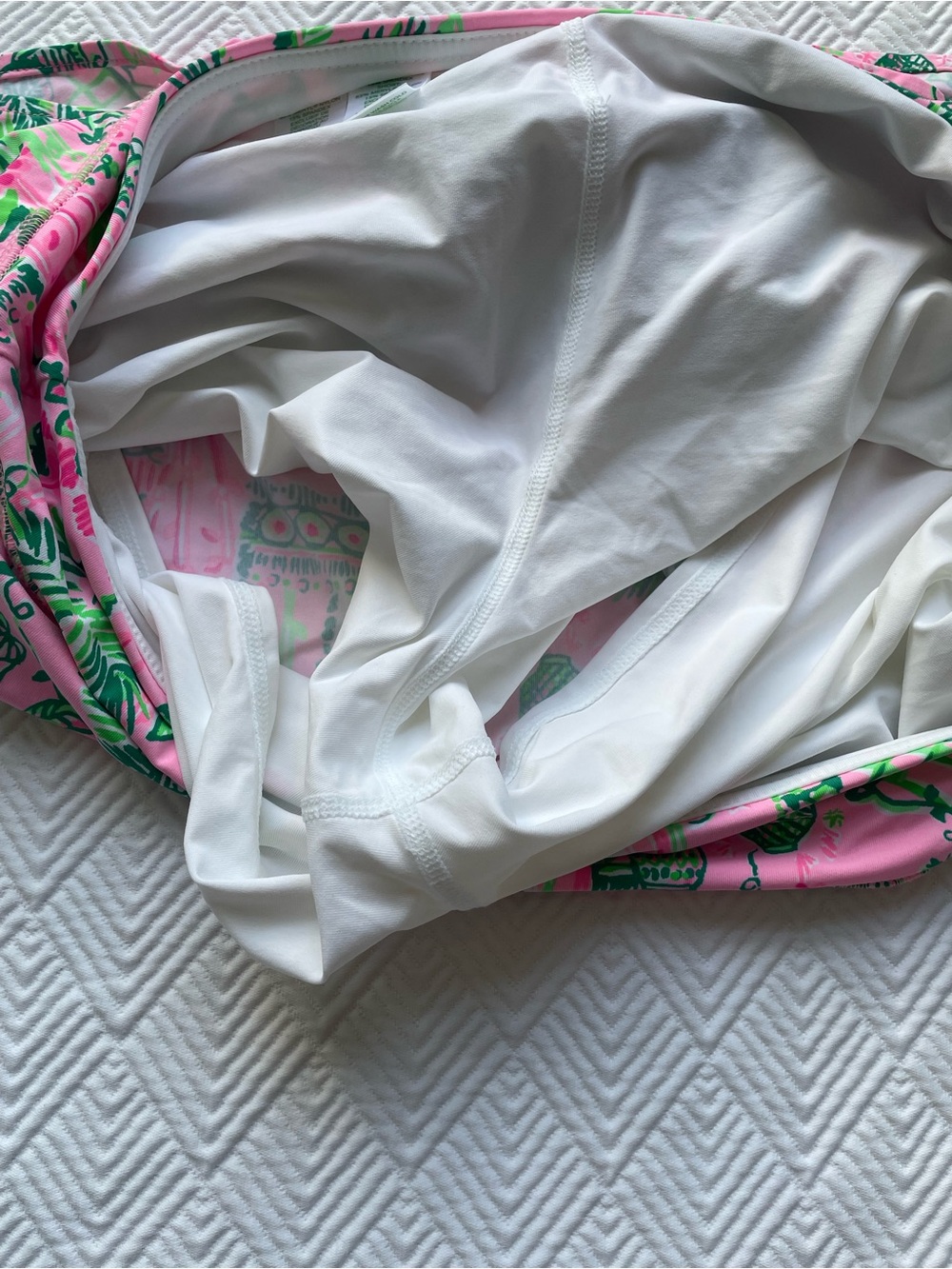 Lilly Pulitzer Luxletic Pink Fern Ruffle Skort Always Worth It Mandevilla XL - Picture 4 of 4